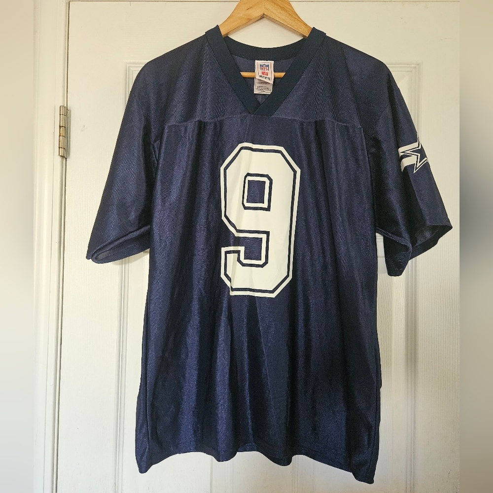 NFL Players Cowboys Authentic Apparel Tony Romo #9 Home Jersey- Medium